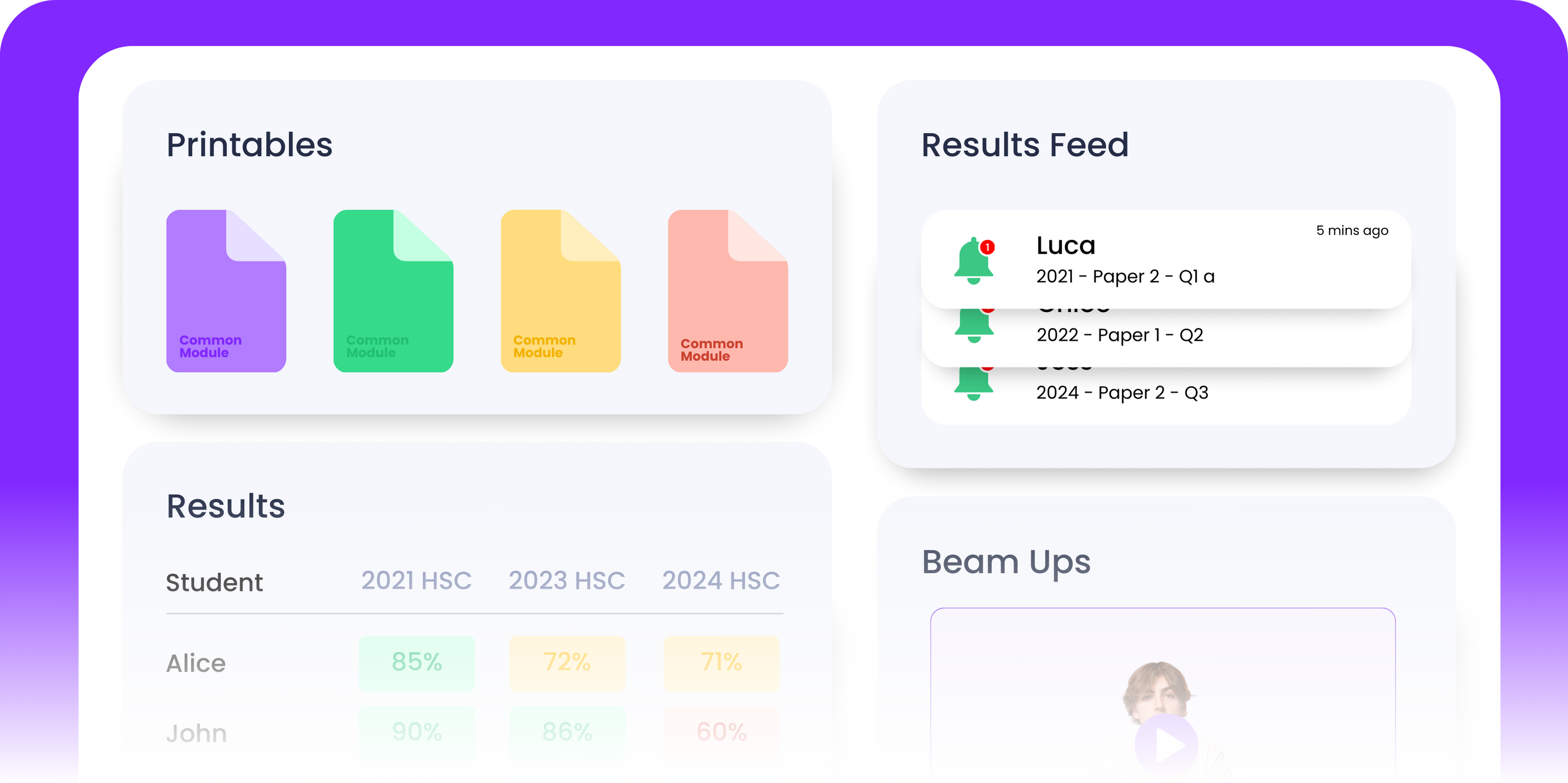 Excel HSC Copilot Teacher Dashboard